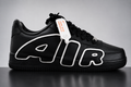 Black Air Force 1 Style Sneakers, Black & White AIR Design