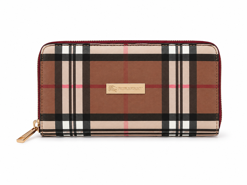 Burberry Plaid Handbag with Matching Wallet